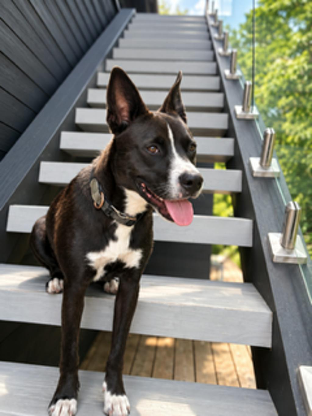 Luna, a 1 year and 4 months old Black Female Boxer Dog
